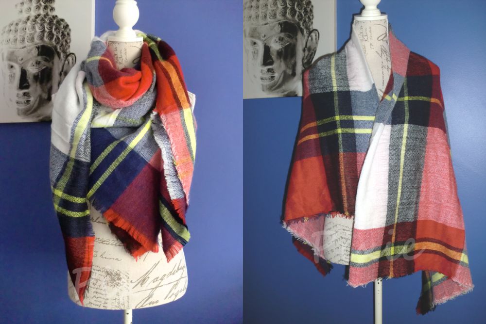 Cachecol maxi com padrão