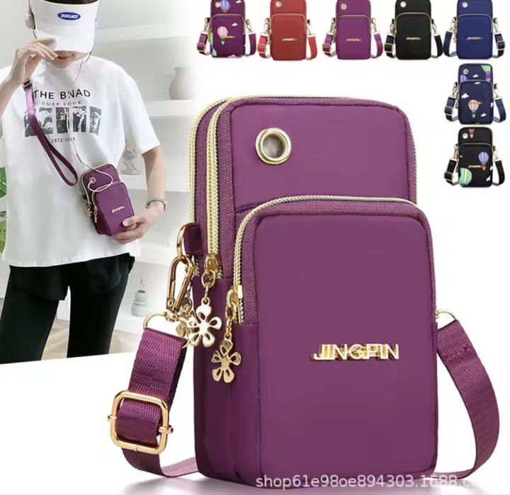 Bolsa feminina impermeável e prática para telemóvel e carteira
