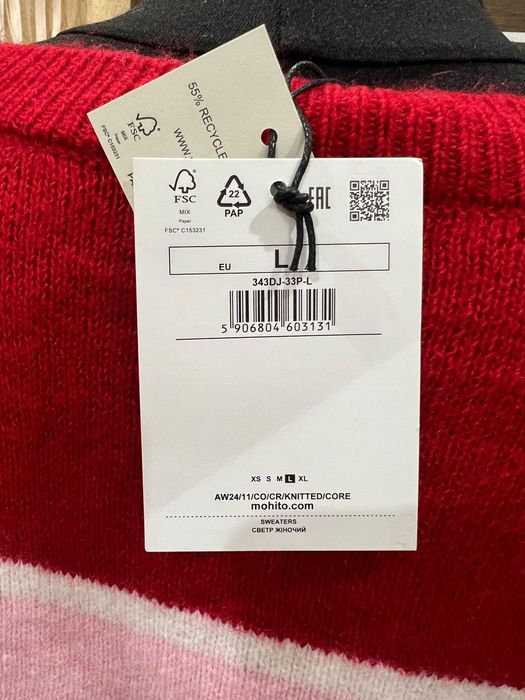 Nowy sweter świąteczny perełki damski L Mohito