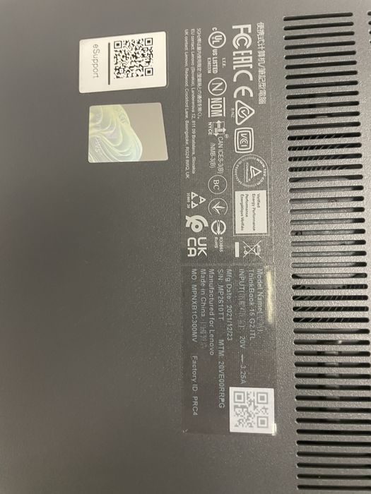 Laptop Lenovo 11th gen intel(r) core(tm) i7 - 1165g7  usado