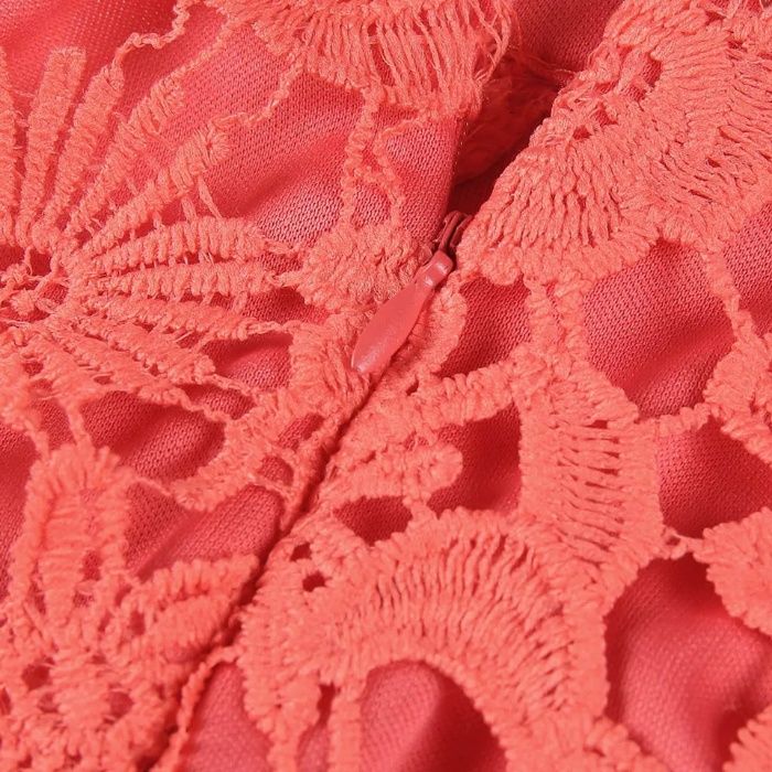 Vestido renda coral - NOVO