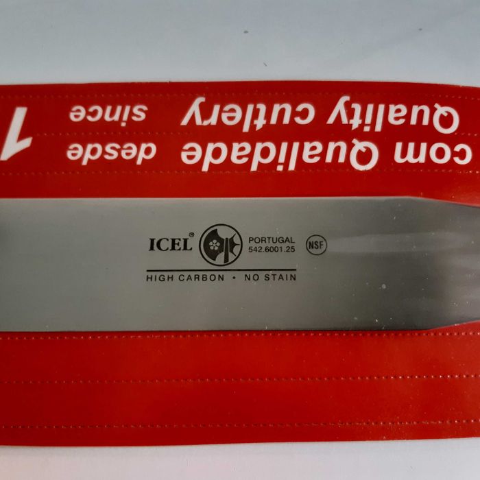 Espátula Lisa de Pasteleiro Pro Nova Embalada ICEL 38cm Aço Inox