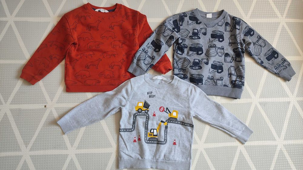 3 bluzy H&M cool club 110 116 sweter