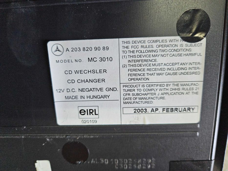 Mercedes w203 zmieniarka płyt CD