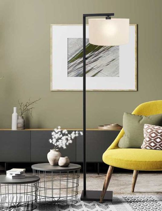 Candeeiro Abajur de chão - preto - Novo