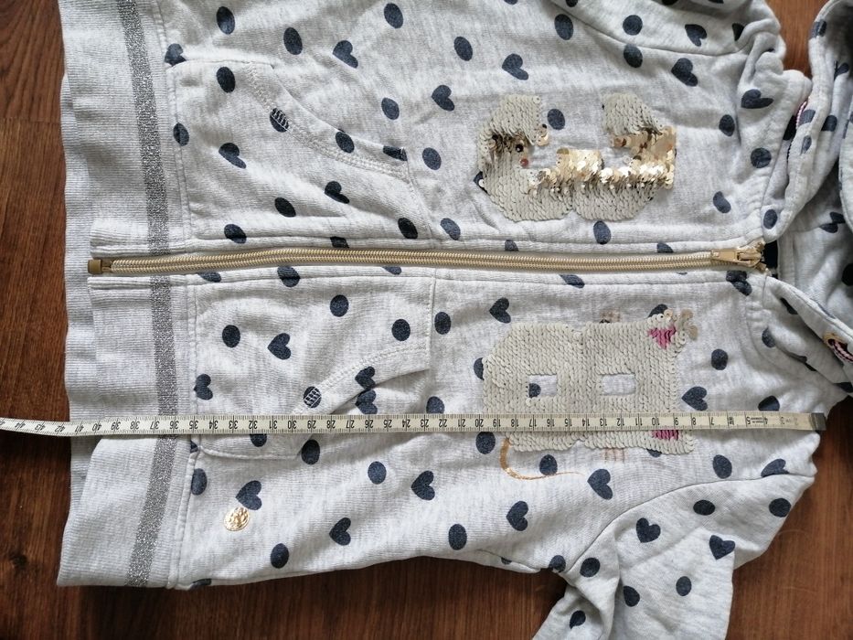 Bluza z kapturem szara rozsuwana