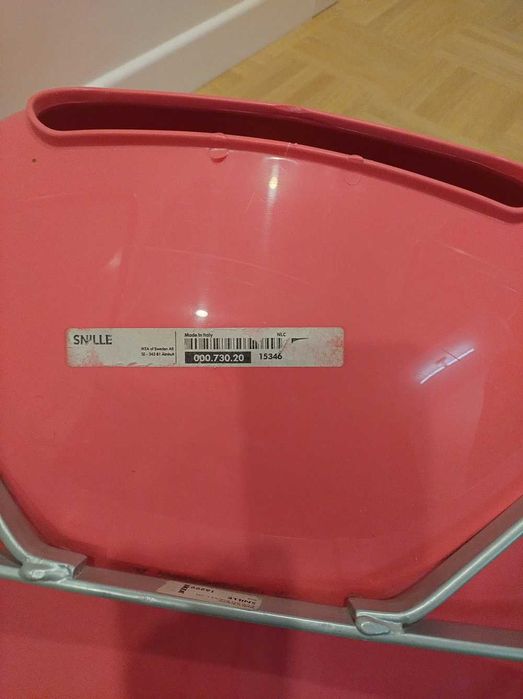 Krzesło Ikea różowe plastikowe