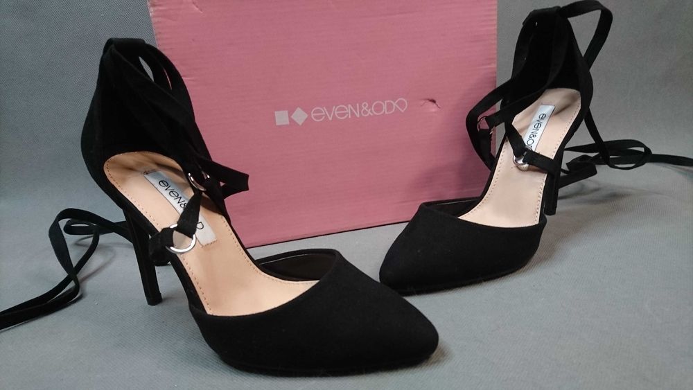 Buty Even And Odd Sandals Heels Black R.36