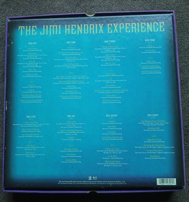 The Jimi Hendrix Experience 8LP Boxset Master Release 180g