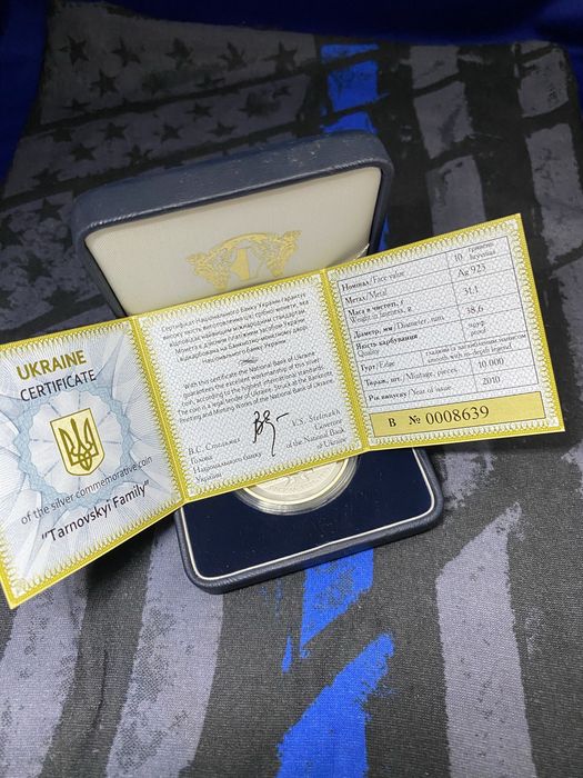 Колекційна срібна монета НБУ  “Рід Тарновських” 10 гривень (тираж 5000 шт.)