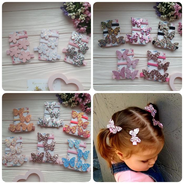 Заколки + резинки набір 4шт