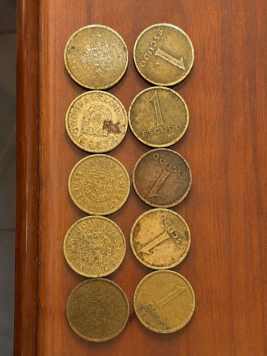 Coleção Completa 1 Escudo (1981–1985) | Série de 10 moedas | Portugal