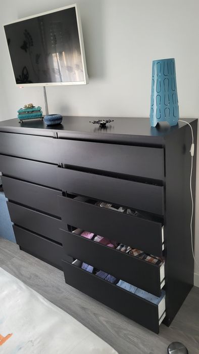 2 Comodas de quarto, cor preta