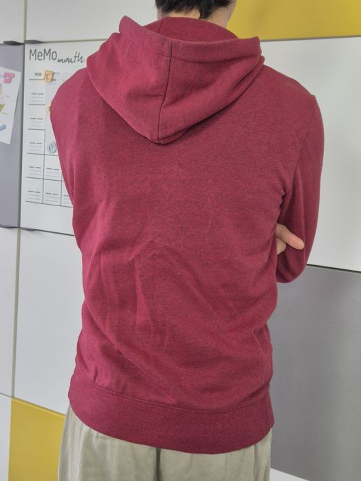Bluza męska Rozpinana Zip M Bordowa Slim Fit Smog