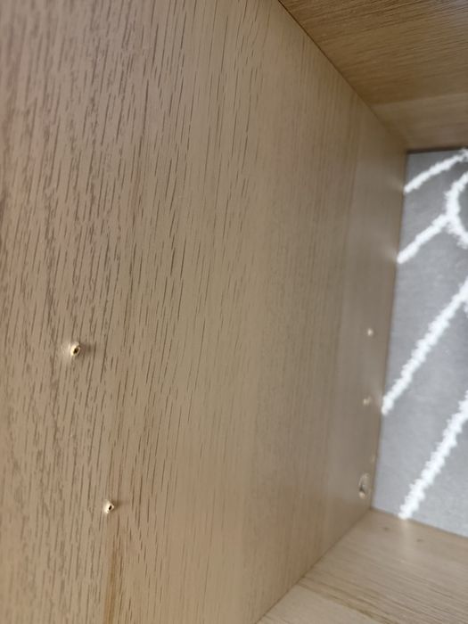 Biurko IKEA Kallax + wklad 2x szuflada dąb bejcowany na biało