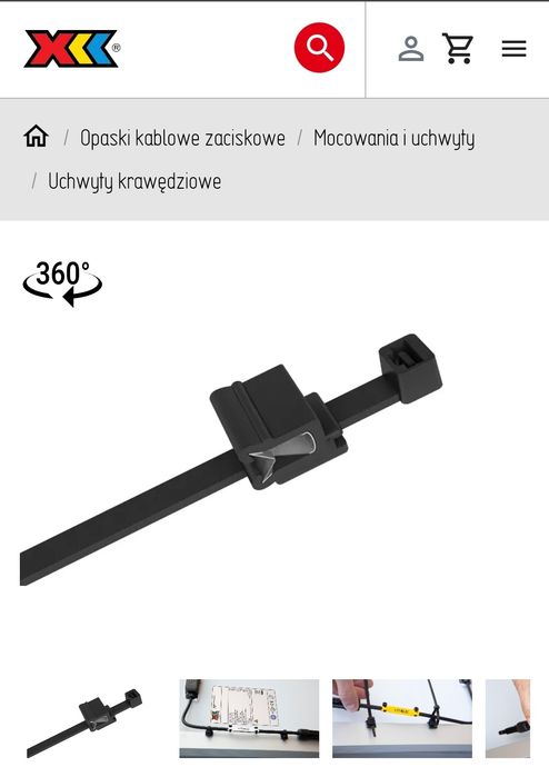 Fotowoltaika ,opaski z zaciskiem, uchwyt krawędziowy PARTEX 20048ECV