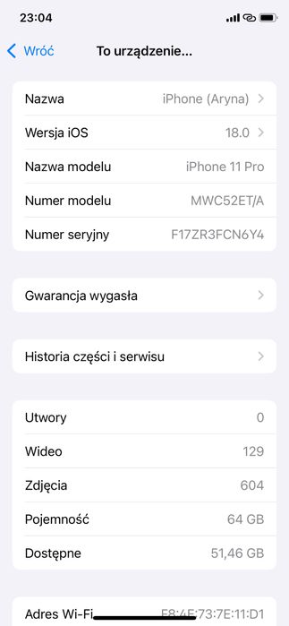 Zestaw iphone 11 pro 64 GB + apple watch 4 seria  44 mm