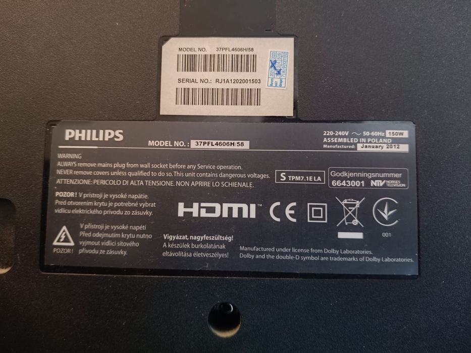 Telewizor Philips 37 CALI 37PFL4606H/58