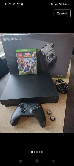 Xbox one x 1tb pad gra pudelko