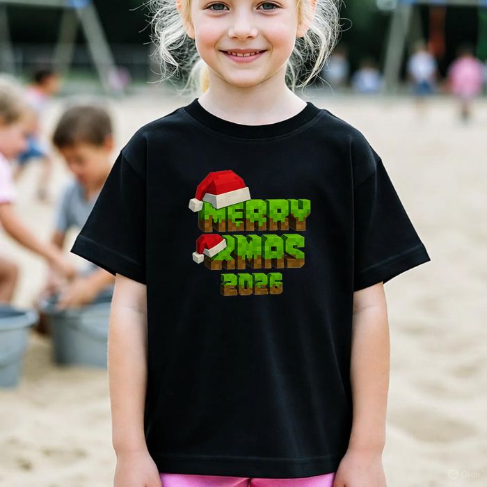 Koszulka dziecięca czarna Steve i minecraft prezent święta 152