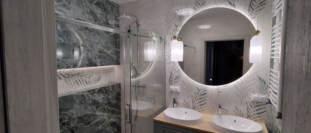 Remont wykończenie łazienki Gres Płytki Kafelkarz Glazurnik malowanie