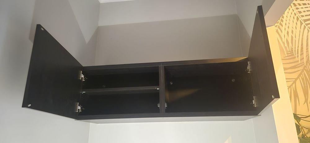 Ikea szafka podwójna wisząca czarny brąz 120x38