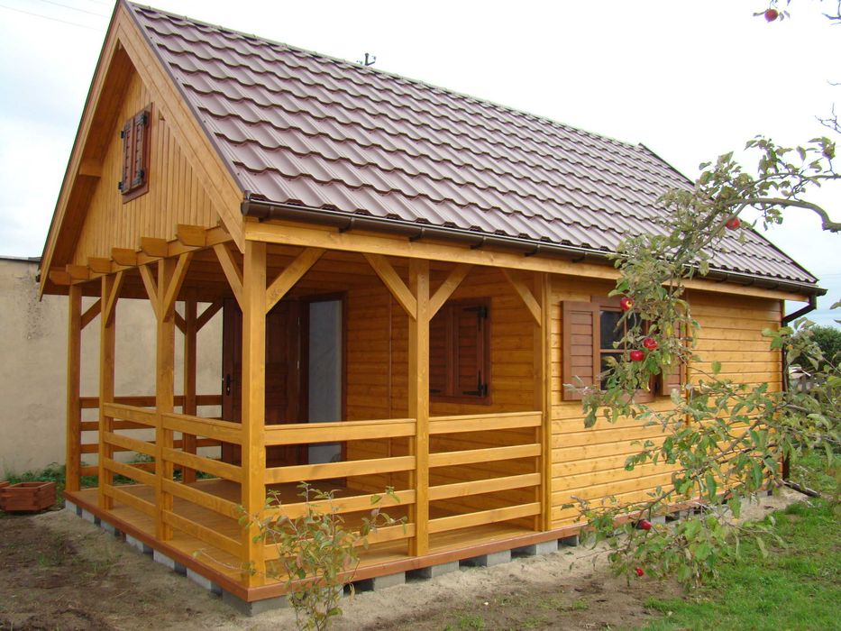 Domek drewniany, ogrodowy, narzędziowy, letniskowy, nowoczesny