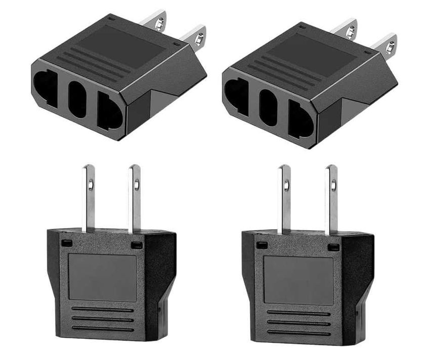 8X Adapter Przejściówka Gniazdka UE PL Na USA Kanada Meksyk