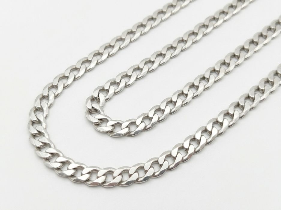 Łańcuszek srebrny pr. 925 53cm 7mm 33,25g używany