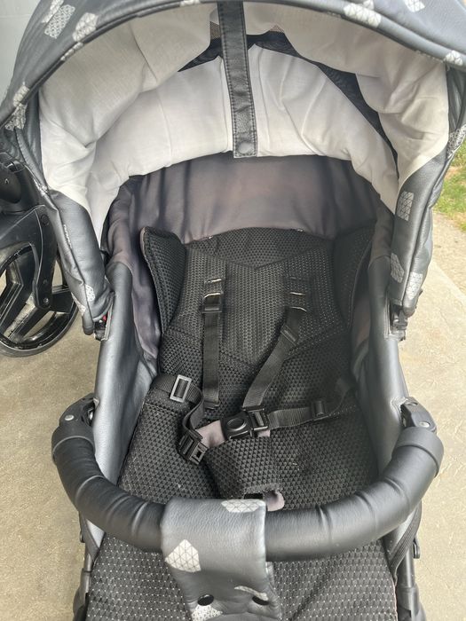 Продаю коляску Junama 2в1 Diamant сіра шкіра