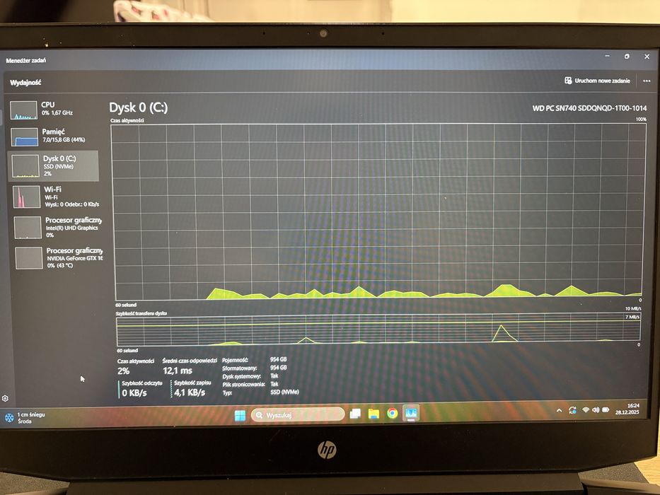 HP Pavilion gaming I5-10300H • 16GB RAM • SSD 1TB • GTX 1650 Ti