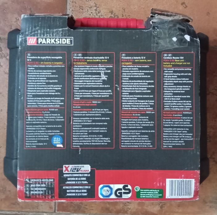Fresadora a bateria Parkside 12V