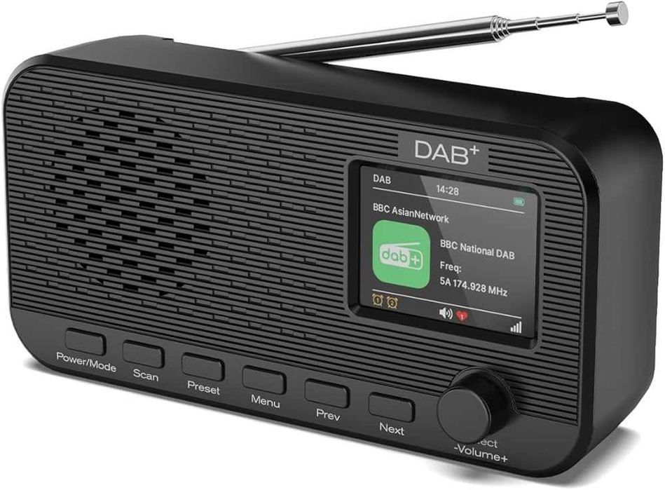 radio didpi 2.4 color screen portable dab+/fm digital