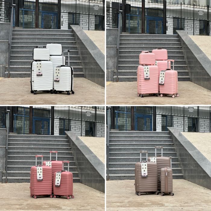 Яркий полипропилен!Чемодан Турция  на колесах,валіза,сумка на колесах