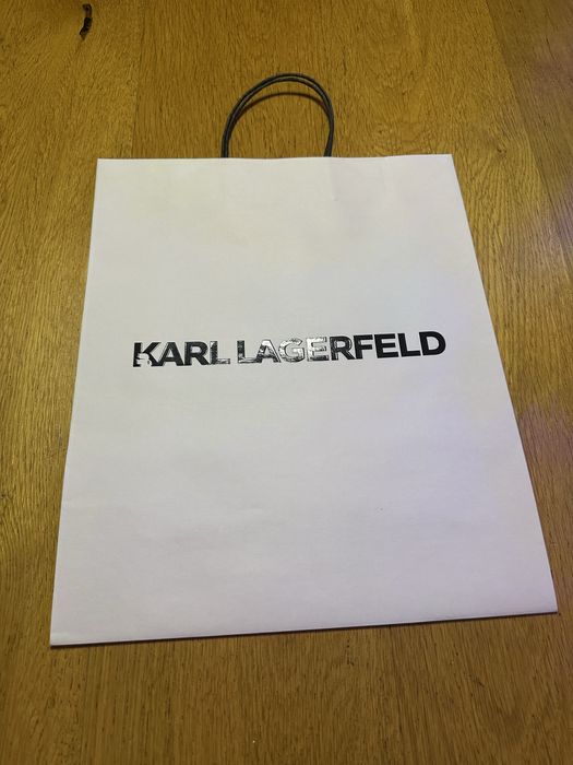 Torba torebka papierowa Karl Lagerfeld biała duża