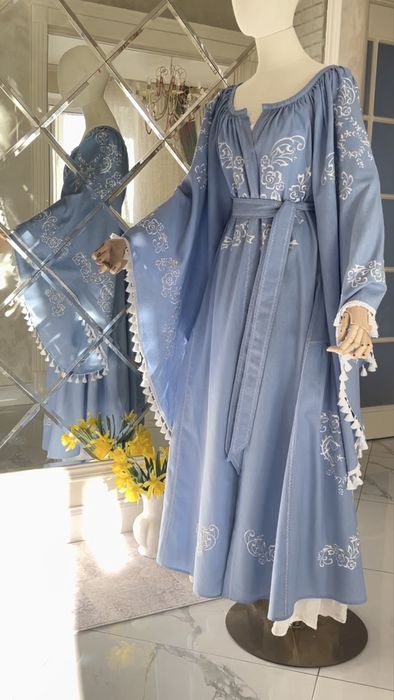 Сукня вишиванка блакітна