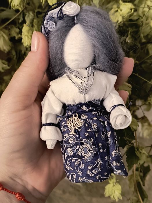 Motanka słowiańska lalka handmade – brelok zawieszka 12 cm (74)