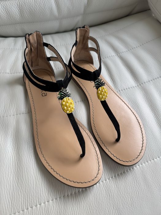 Сандалі жіночі замш 37 розмір Сандали Босоножки без каблука низкий ход