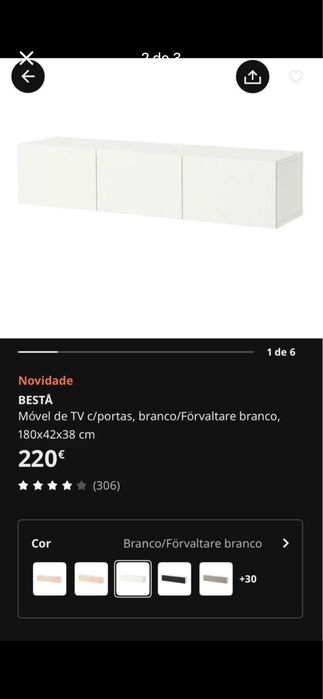 Móvel de TV c/portas IKEA