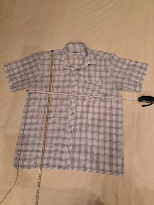 Koszula męska rozm. 43 letnia krótki rękaw 100% bawełna
