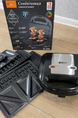 Вафельница cендвичница орешница гриль 4 в 1 бутербродниця