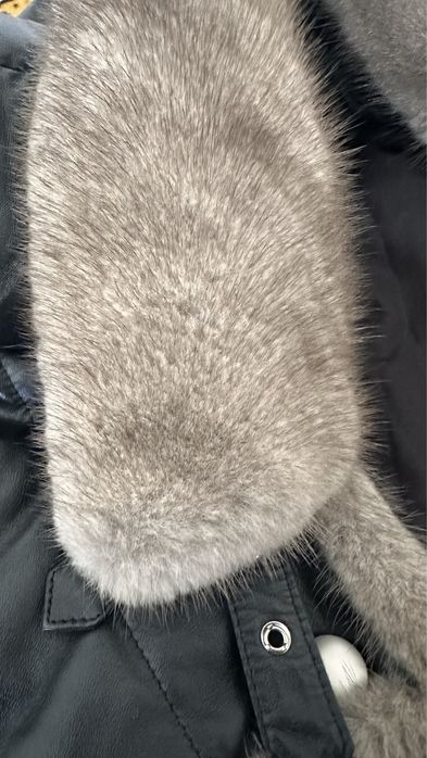 Дублянка, куртка, натуральна шкіра, норка