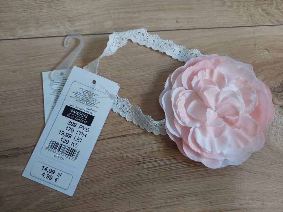 Nowa opaska dziewczęce z kwiatem Smyk 44/46