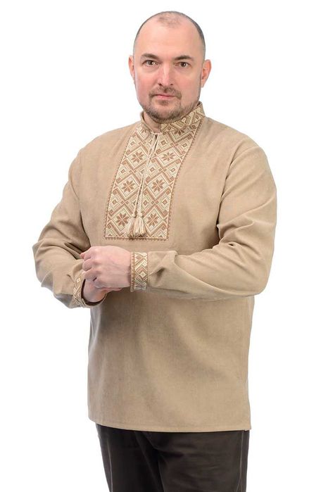 Чоловіча вишиванка із мікро-вельвету