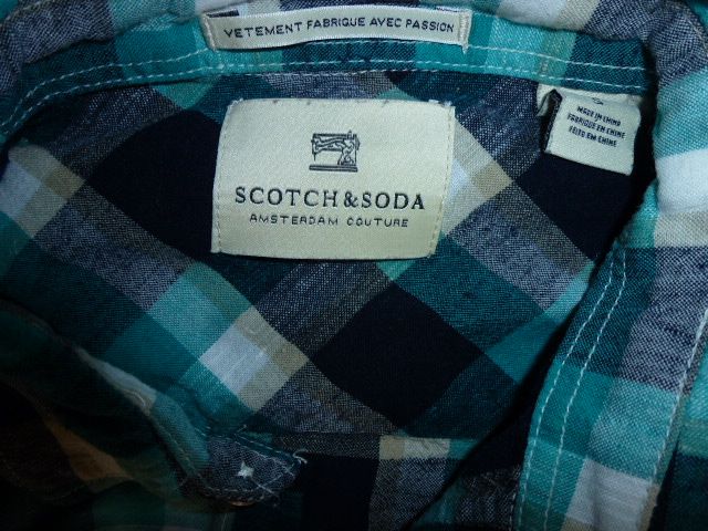 SCOTCH&SODA koszula oryginalna krótki rękaw kratka roz. S