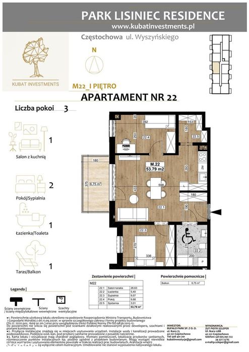 3-pokojowe mieszkanie 53m2 Bez Pośredników