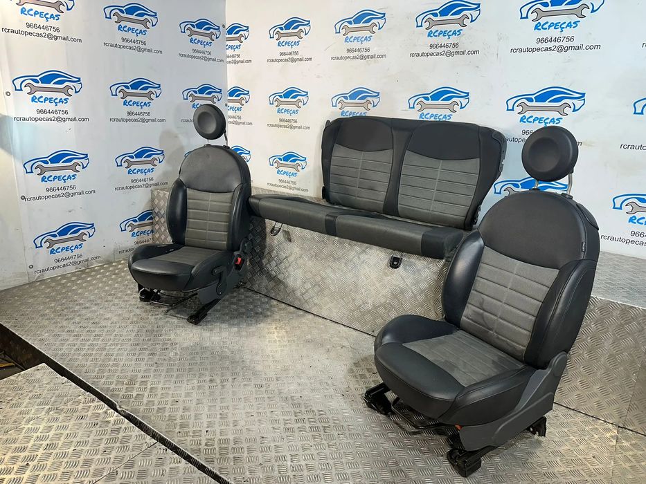 Conjunto Bancos Pele Perfurada Tecido Fiat 500 Sport 312 2007 –