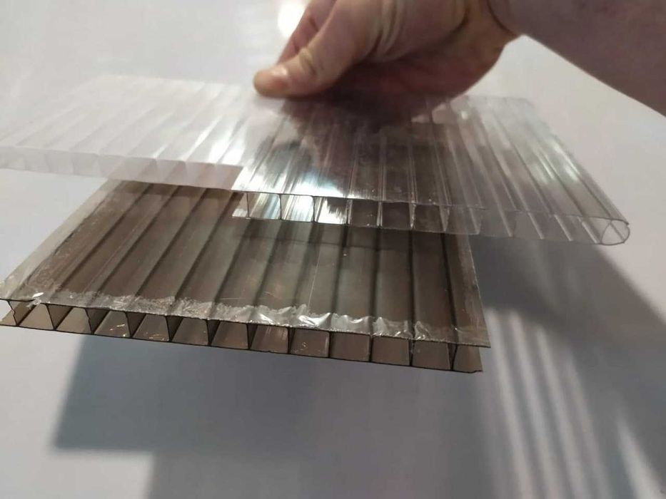Поликарбонат сотовый, монолитный для авто/навеса, на теплицу/тепличный