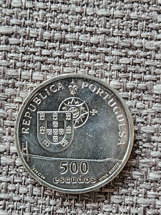 Moeda 500 escudos, prata ,Ponte Vasco da Gama