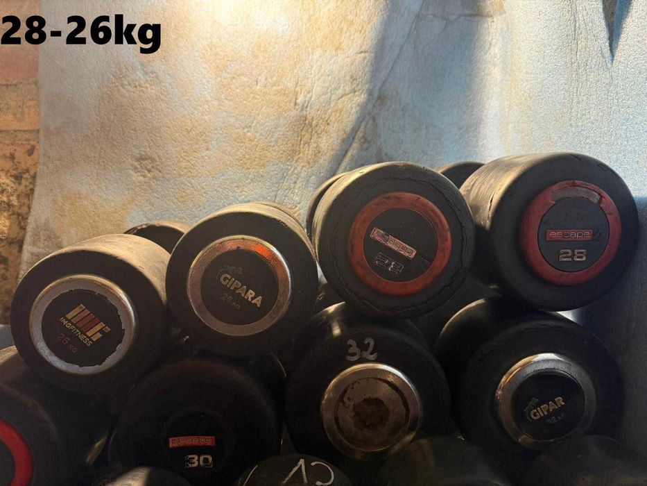 4.7zł/kg | 6-40 kg Hantle poliuretanowe gumowane | 828kg